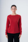 Women's Boat Neck Sweater in Pure Organic Cotton