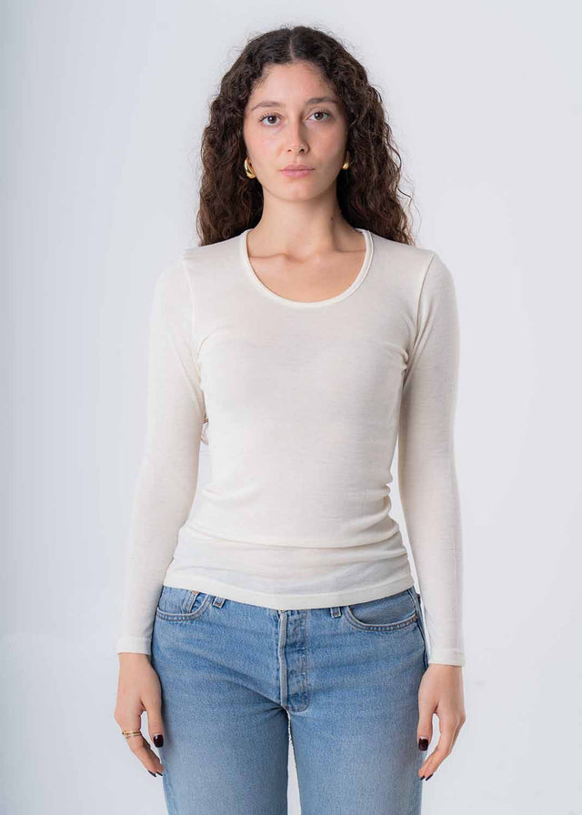 Maglia manica lunga Altramoda da donna in Lana Biologica e Seta