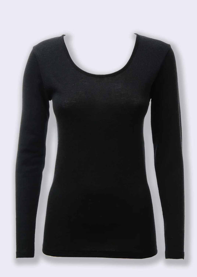 Women's Organic Wool and Silk Long Sleeve Sweater