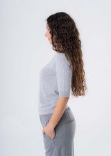 Maglioncino manica corta da donna in puro Cashmere