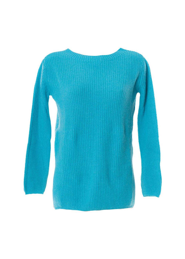 Maglione a coste da donna in Cashmere riciclato