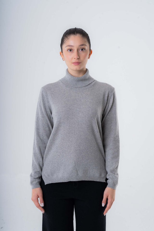 Maglione Dolcevita da donna in Cashmere riciclato