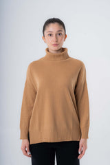 Maglione Dolcevita Over da donna in Cashmere riciclato