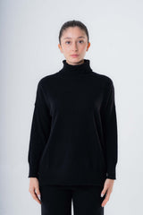 Maglione Dolcevita Over da donna in Cashmere riciclato