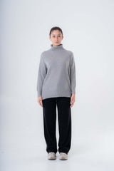 Maglione Dolcevita Over da donna in Cashmere riciclato