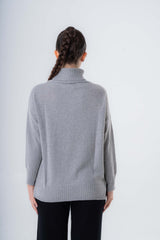 Maglione Dolcevita Over da donna in Cashmere riciclato