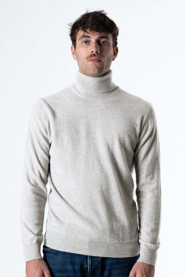 Maglione Dolcevita da uomo in Cashmere riciclato