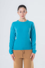 Women's Crewneck Sweater in Recycled Cashmere