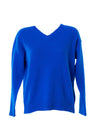 Maglione collo a V da donna in lana e cashmere