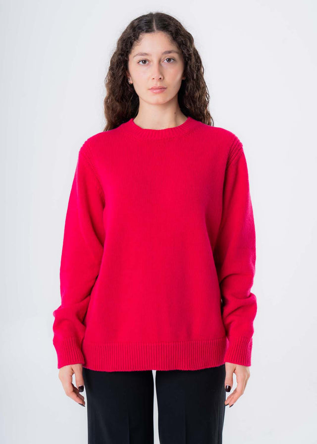 Maglione girocollo da donna in lana responsabile e cashmere