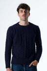 Men's Cable Knit Sweater in Recycled Cashmere