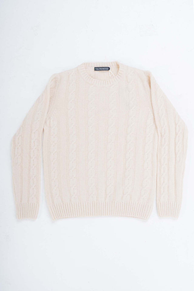 Men's Cable Knit Sweater in Recycled Cashmere