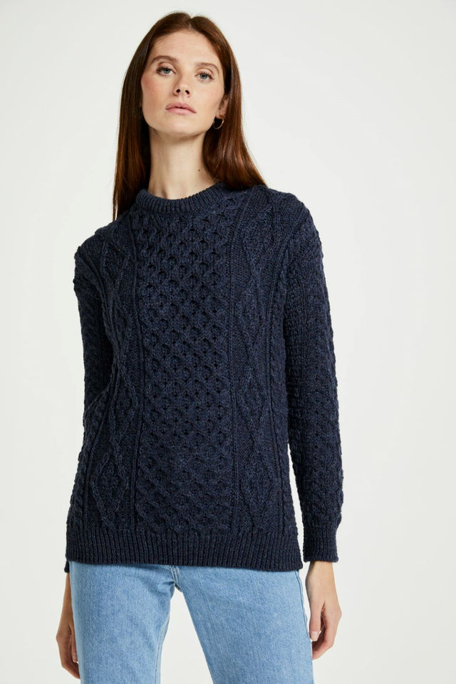 Maglione Aran unisex in pura lana Heritage