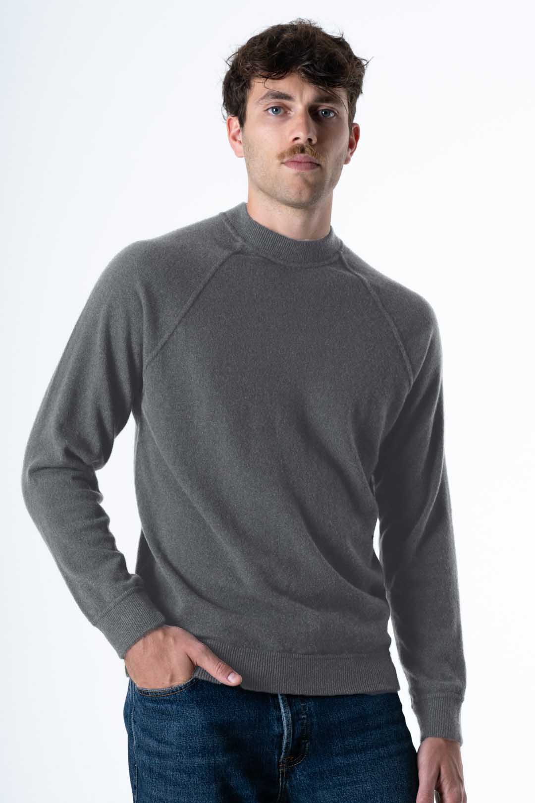 Maglione Raglan da uomo in Cashmere riciclato Altramoda