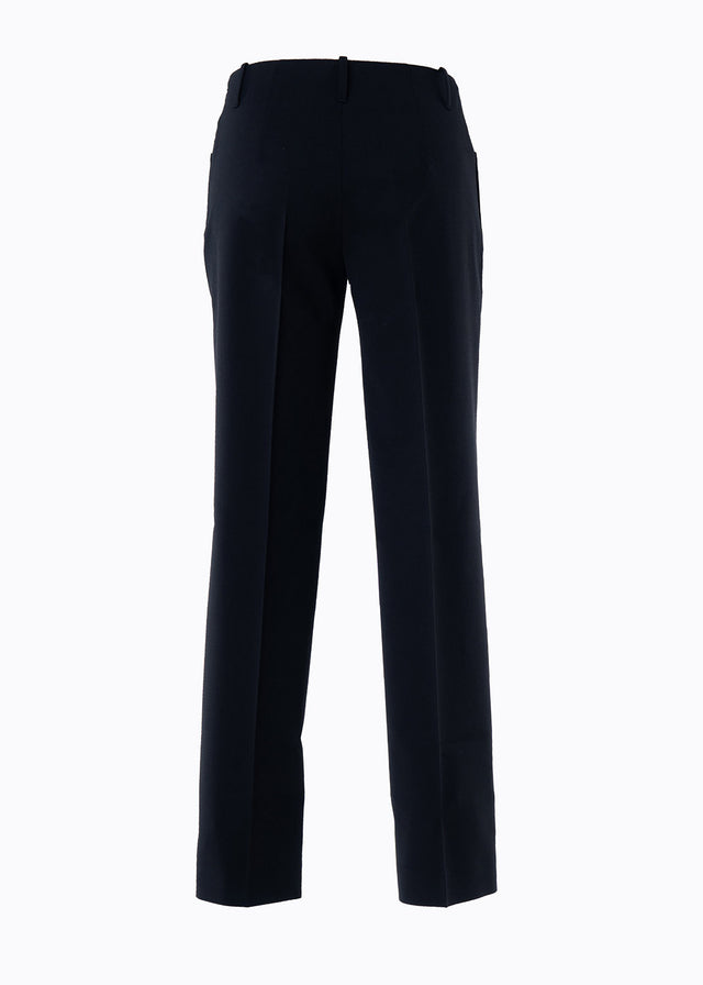 Pantaloni slim nero da donna in lana responsabile