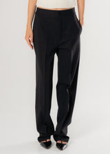 Women's Black Elastic Trousers in Responsible Wool