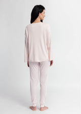 Pigiama Soft&Warm a V da donna in Tencel e cotone