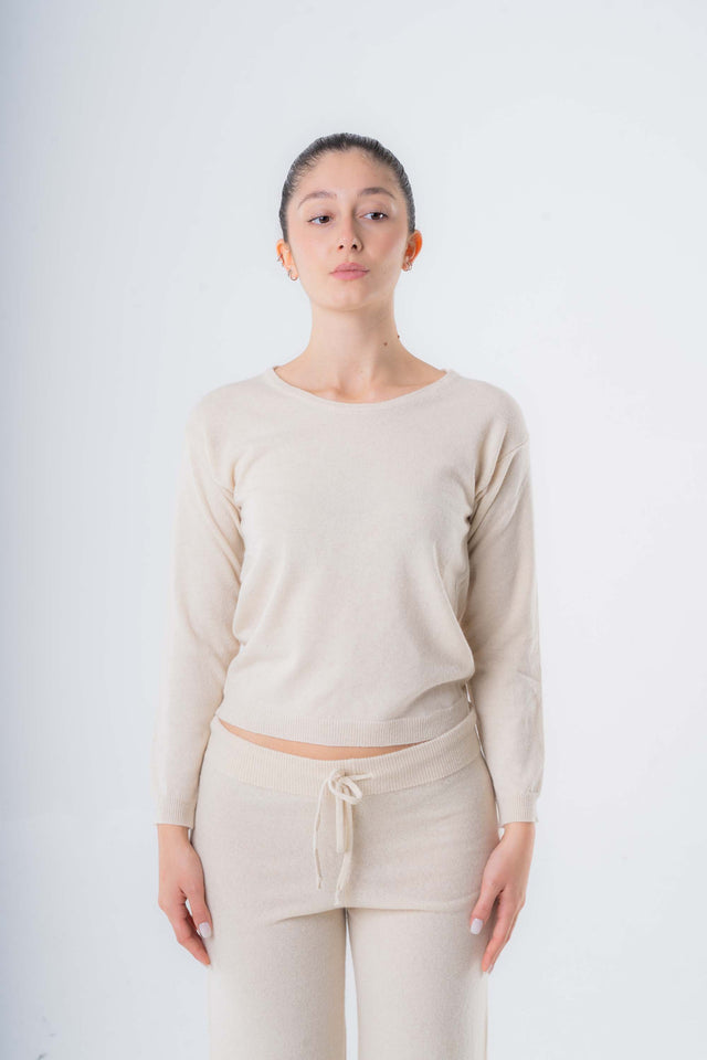 Pullover Girocollo da donna in Cashmere riciclato