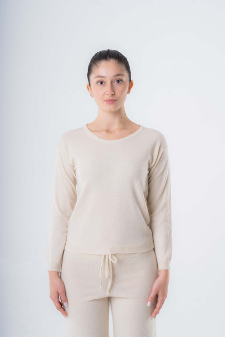 Pullover Girocollo da donna in Cashmere riciclato