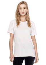 Unisex white short-sleeved organic cotton shirt