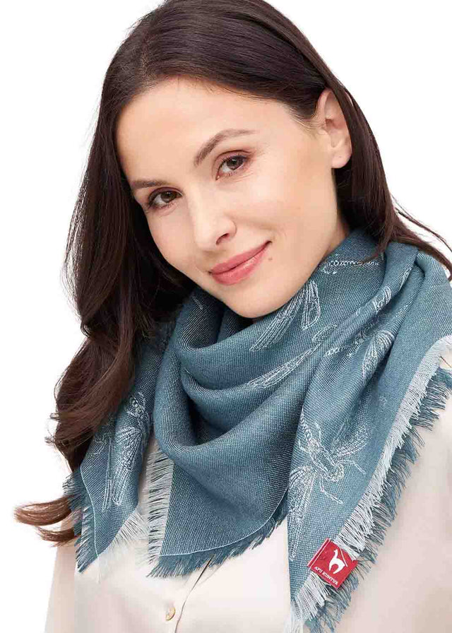 Foulard Libellule in lana di Baby Alpaca e seta