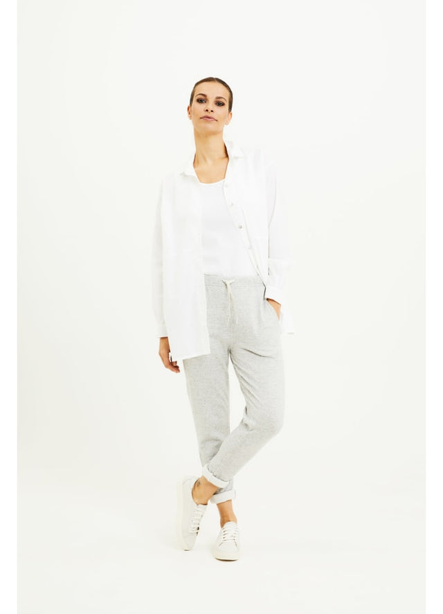 OWN women's trousers in pure wool on the outside and cotton on the skin