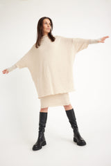 Bubble Wool Dress in Pure Merino Wool