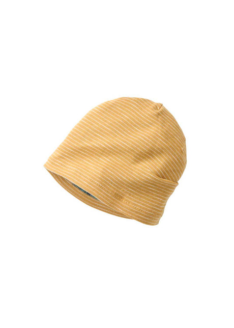 Cappellino baby reversibile eucalipto a fiorellini in cotone organico