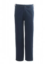 Pantaloni Chino da donna blu in cotone organico