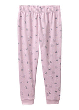 Mauve organic cotton cat design pajamas