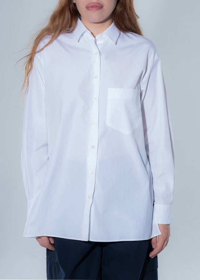 Women's shirt with pocket in pure organic cotton