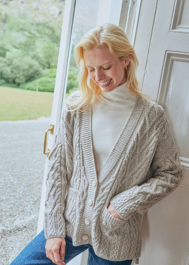 Women's Supersoft Merino Wool Cardigan with Side Slits