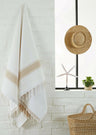 Asciugamano Fouta Cyclades 100x200 cm in spugna di cotone riciclato