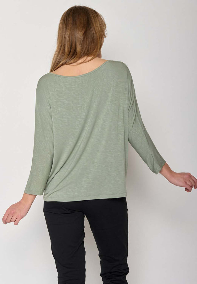 Maglia Bird Branch verde da donna in Ecovero