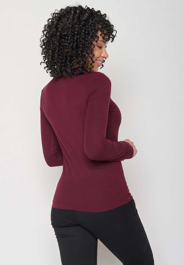 Women's Earth Ribbed Collared Sweater in Ecovero