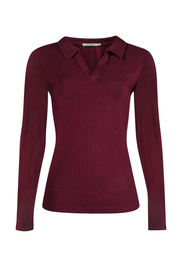 Women's Earth Ribbed Collared Sweater in Ecovero