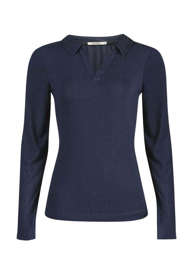 Women's Earth Ribbed Collared Sweater in Ecovero