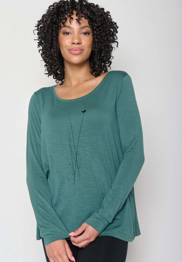 Ecovero Women's Green Nature Reed Sweater