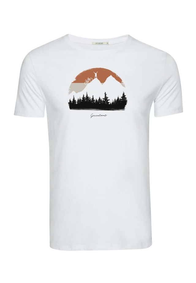 Ecovero Men's White Nature Forest Happy T-Shirt