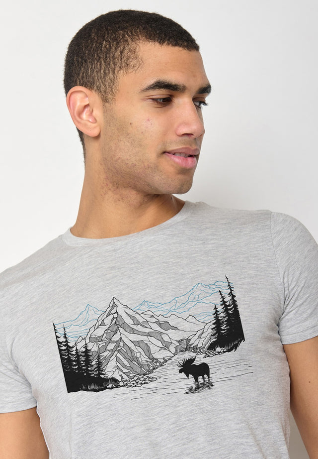 Maglia Moose Mountain grigia da uomo in Ecovero