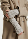 Long fingerless gloves in supersoft merino wool