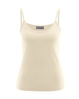 Narrow-strap tank top in hemp and organic cotton