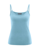 Narrow-strap tank top in hemp and organic cotton