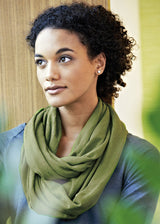 Hemp and organic cotton ring scarf