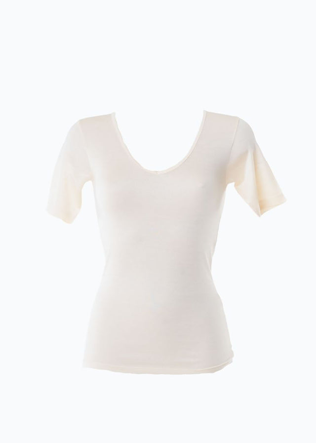 Women's Pure Wild Silk Short Sleeve T-Shirt