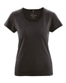 T-shirt con girocollo arrotolato da donna in canapa e cotone biologico