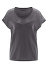 Women's knitted T-shirt in hemp and organic cotton