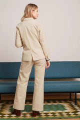 Women's Tina Ivory Organic Cotton Velvet Blazer