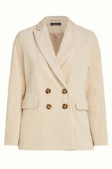 Women's Tina Ivory Organic Cotton Velvet Blazer