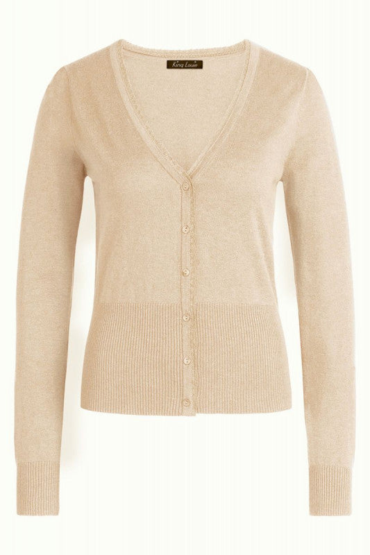 Cocoon Women's Cardigan in Cotton, Modal and Silk with V-Neck